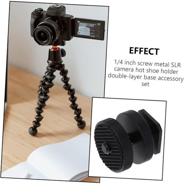 Tripod Skrue Adapter Flash Sko Beslag Sæt til DSLR Kamera Tilbehørssæt