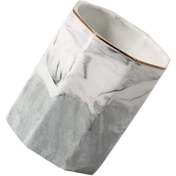 Meikkisiveltimen pidike Pöytäkynän pidike Keraaminen marmorikynän paperitavarapidike jalusta kynäpidike