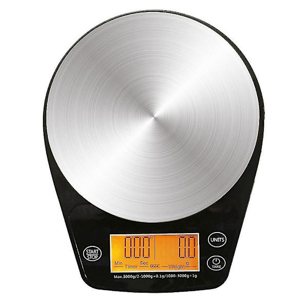 6,6 lb/3 kg Digital Hånddryp Kaffe Vægt Rustfrit Stål