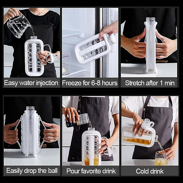 Isboldmager 2 i 1 Bærbar Kreativ Iskande Form DIY