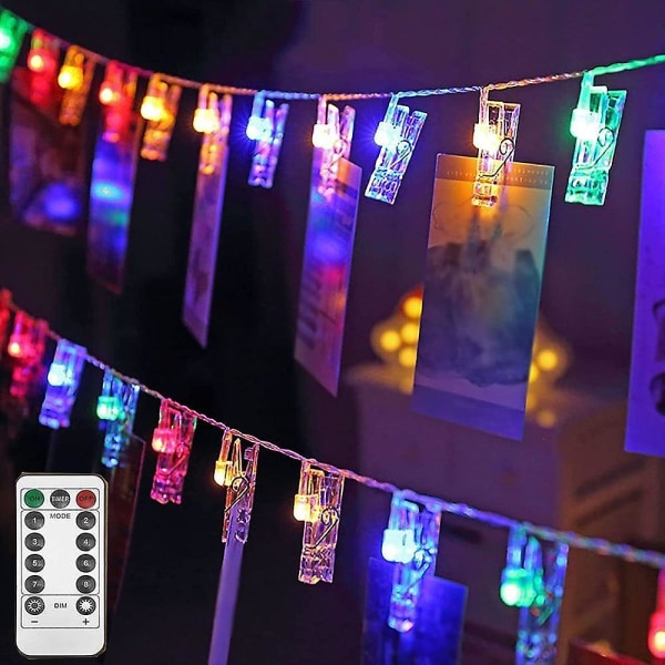 Fotoclips Strängljus LED Fairy Light 8 Lägen 3m