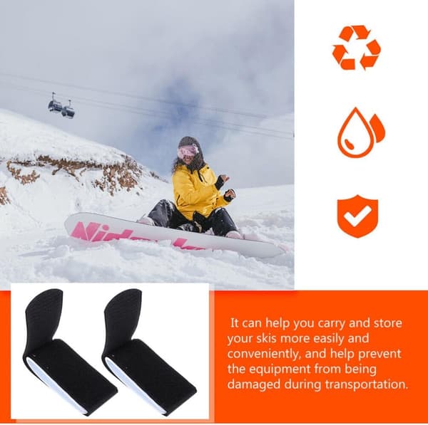 2 stk skistropper for snowboard ski solid nylonmateriale bæreband festestropper