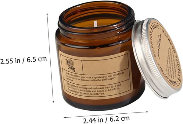 Husholdningsduftlys Lille 80 ml Lysebrun Vegetabilsk Voks Duftlys Røgfrit Afslappende