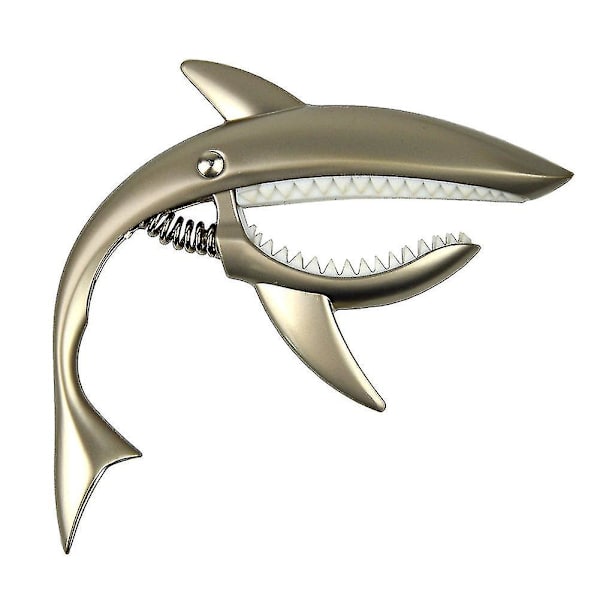 Metallgitarre Capo Hai-formet Capo for akustisk og elektrisk gitar med god hånd (1 stk, sølv)