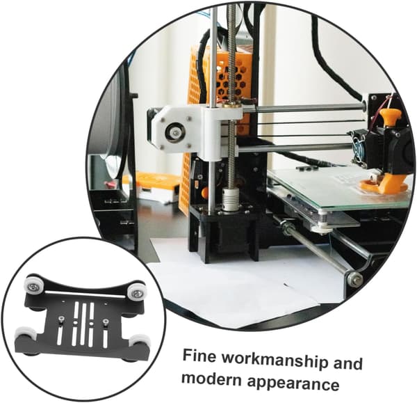 Aluminium 3D-printer filamentholder med justerbar bredde 33mm-77mm, solid design oppbevaringsstativ