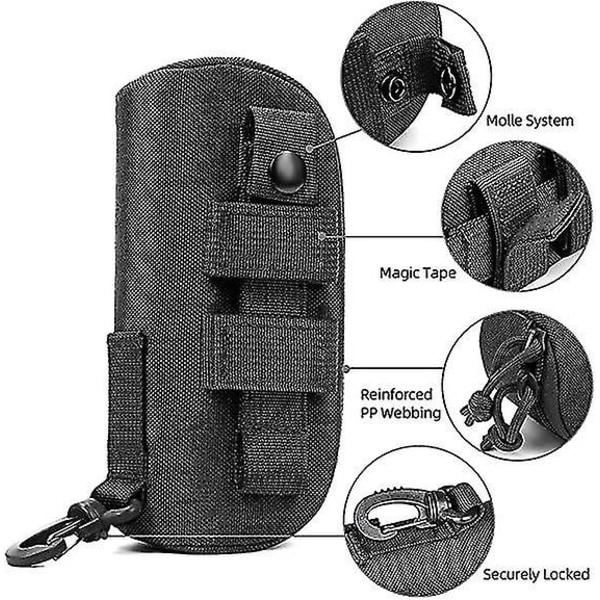 Briller Hard Case Taktisk Molle Solbriller Etui Sort 1stk