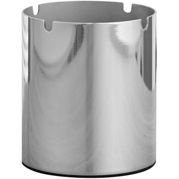 Ashtray Stainless Steel Windproof Cigarettes Ashtrays Office Tabletop Outdoor Patio, L