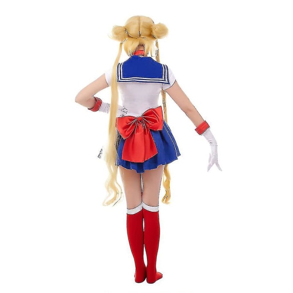 Sailor Moon Tsukino Usagi Kostym för Kvinnor Rollspel Uniform för Maskerad Fancy Up Outfit L