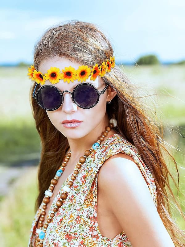 2 stycken Solroskronor Hårkrans Daisy Blomster Hårband