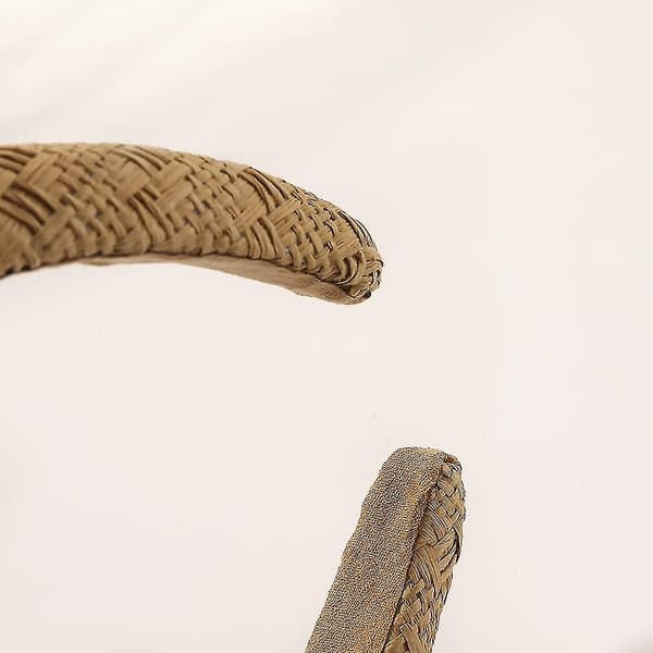 Flettede Halm Hodebånd For Kvinner Jenter, Vevd Rattan Boho Hodebånd 2stk