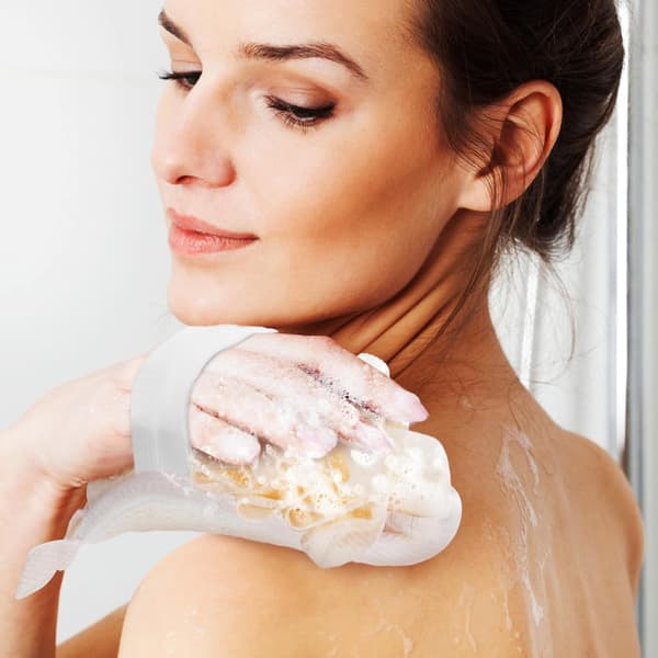 2 stk. badesvamper Loofah Vaskeklut Eksfolierende Kroppsskrubbepuff
