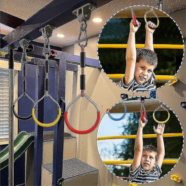 Farverige Sving Gym Ringe 4 Pak Playground Ninja Sæt