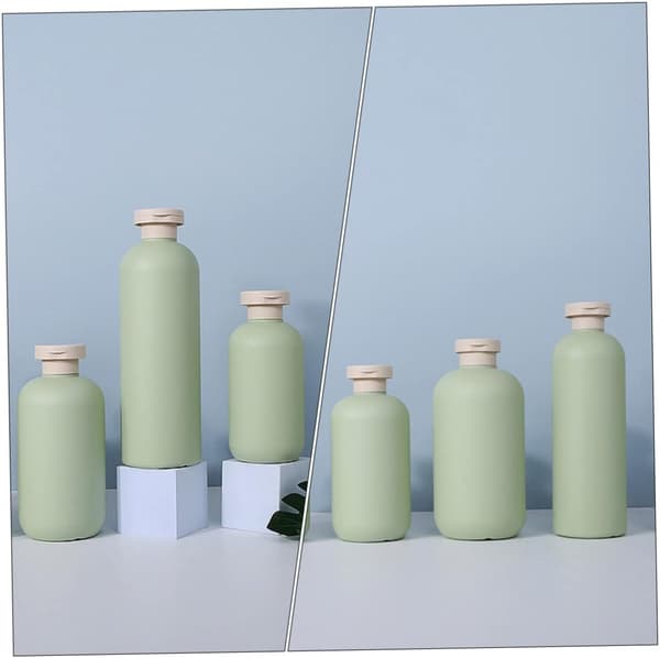3st 400ml påfyllningsbara duschgelflaskor schampo underflaskor med snäpplock PE-material