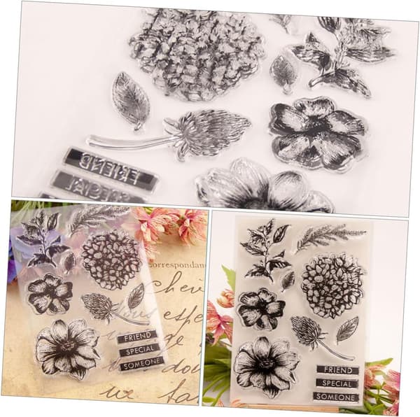DIY Silikontätning Blomsterskärningsform Set Stämpel, Silikonskärningsform Kit