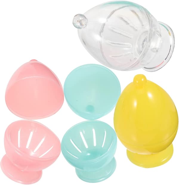 4 stk. Beauty Egg Opbevaringsboks Makeup Svampeboks Makeup Tilbehør Organizer