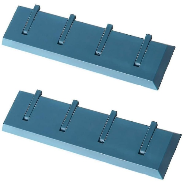 2 stk. Badkrok, Håndkleholder, Klesstativ, Blå Plastkrok
