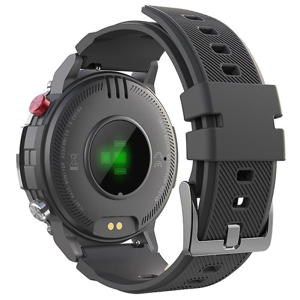 Bluetooth-samtal Smartwatch Utomhus Trefaldig Skydd Röstassistent Vattentät Hjärtfrekvens 1.32-tums Klocka Black