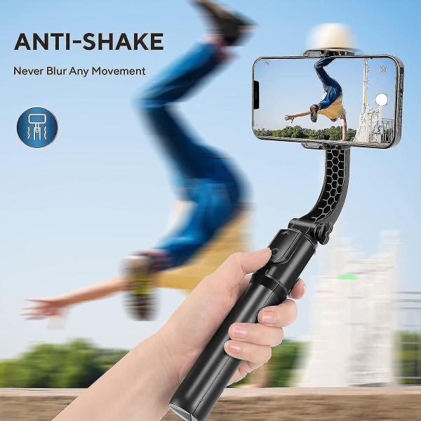 Gimbal-stabilisator, selfie-stick, stativ og fjernkontroll for smarttelefon