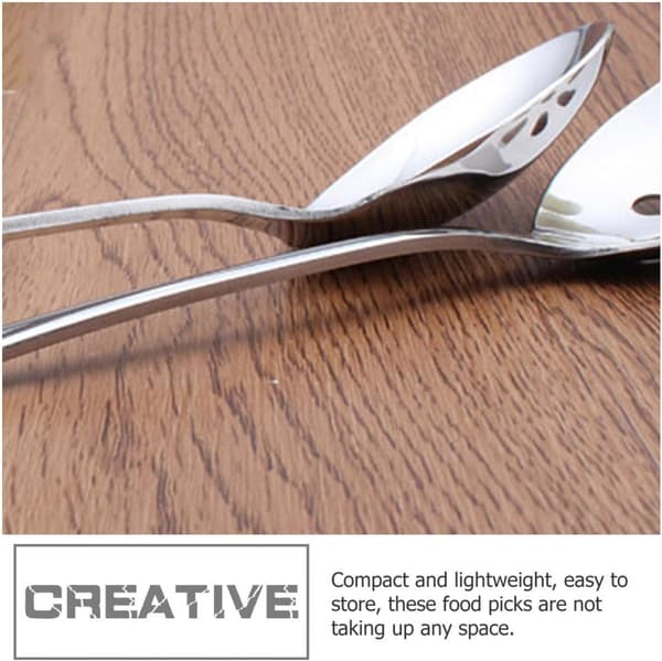 6 stk. serveringsredskaper i rustfritt stål med enkel design