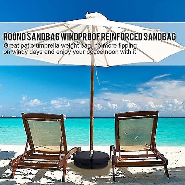 Patio Parasol Base Vægtpose Stor Rund Sandpose Offset Stativ