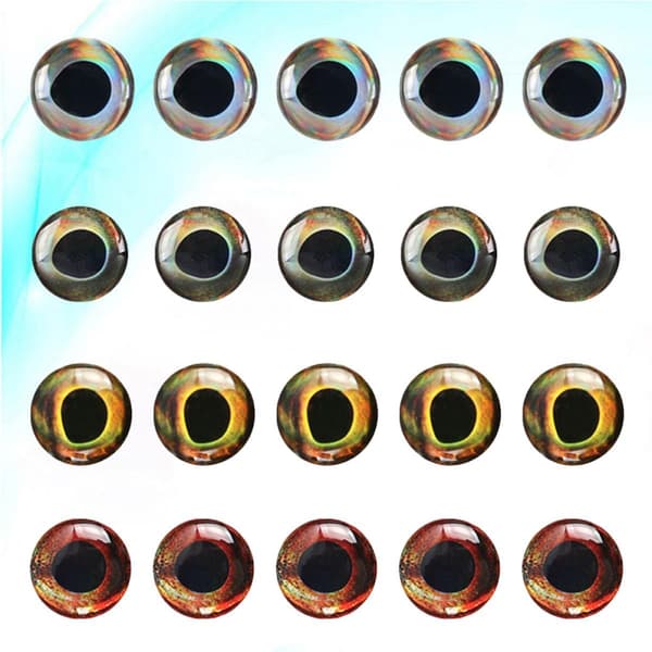 4d Fiskedrag Ögon 5mm Konstgjorda Holografiska Flugbindningsmaterial 20st