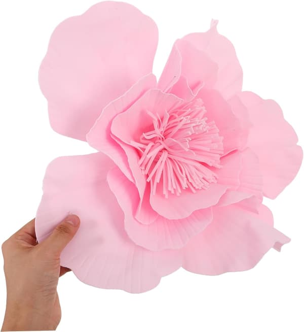 Stor Blomsterfascinatorhatt för Bröllop Teaparty Kvinnors Dekorativa Hatt Vacker Blomdesign