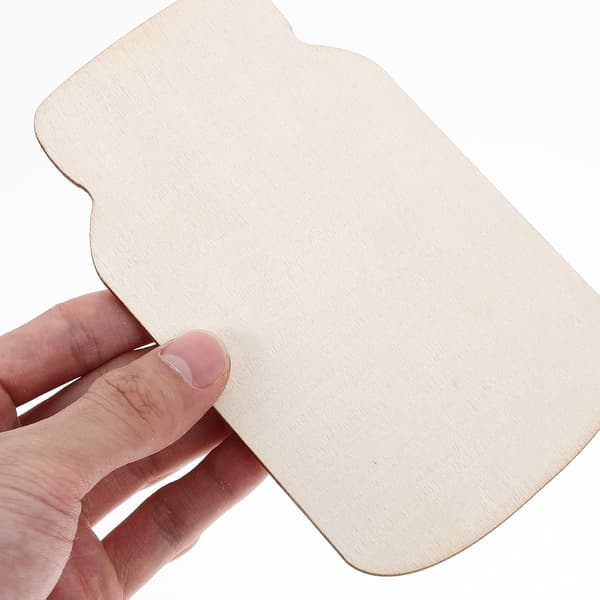 24 stk. Uferdige Tre Mason Jar Pynt DIY Tomme Treplater