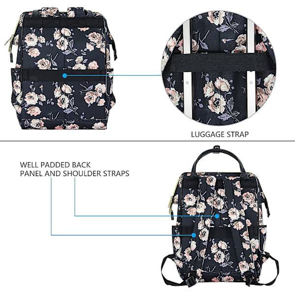 Laptop Rygsæk 39,6 Cm (15,6 Tommer) Skolerygsæk Dagrygsæk Vandafvisende Nylon Laptop Bagagebakke