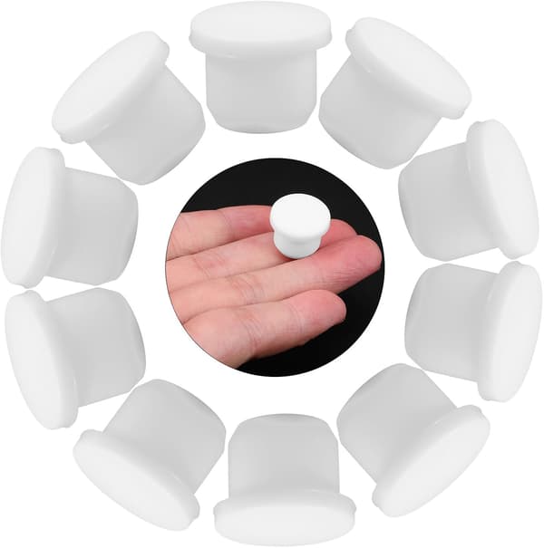 Silikonpropper Erstatningsplugger Plassbesparende og solide 10 stk hvite silikonflaskeforsegler