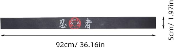 Japansk kokkehodebånd 2 stk. karate brede hodebånd med ninja-trykk