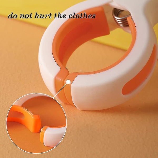 Quiltclips Plasttøjsfikseringsklemme (3 stykker, hvid orange)