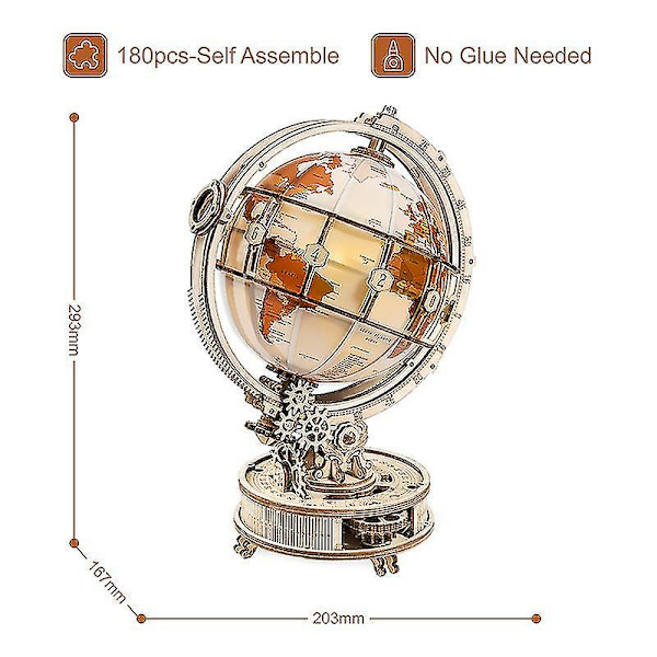 Teleskop Jord Astronomisk Geografisk Tre 3D Tredimensjonal Puslespill DIY Puslespill Ornamenter