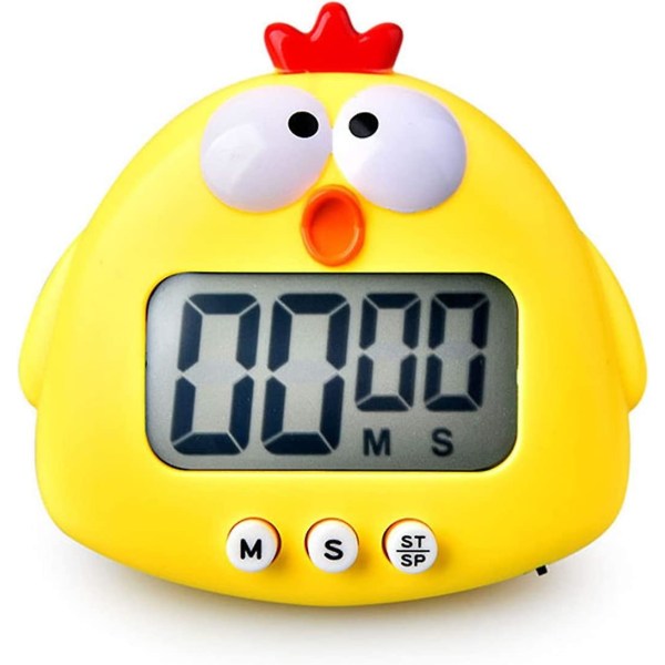 Køkken Timer, Cute Cartoon Animal Countdown Timer, Digital Cooking Timer med magnetisk