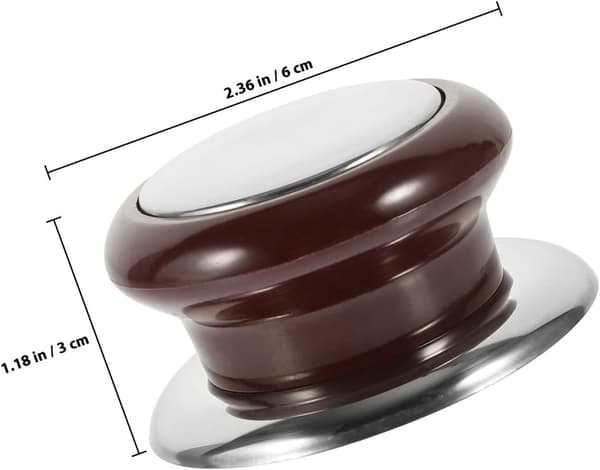 Robusta kastrullocksknoppar Hushållslocksknoppar Brottbeständighet Lätt Klassisk Form Rostfritt Stål Bakelit Vacker