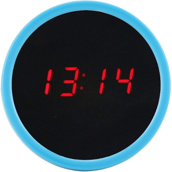 Elektronisk klokke LED digital elektrisk vekkerklokke 24 timers speilklokke skrivebordsdekorasjon