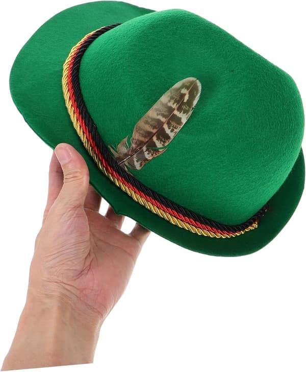 Panama Jazzhatt för män och kvinnor Elegant grön smokingaccessoarhatt