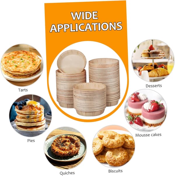 Engangs runde cupcakeforme, 4,3 papirbagekageform engangsbageform