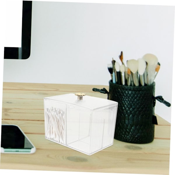 Makeup Holder Vatrondelholder Vatpindeboks Sikker Materiale Opbevaringsboks Pladsbesparende Organizer