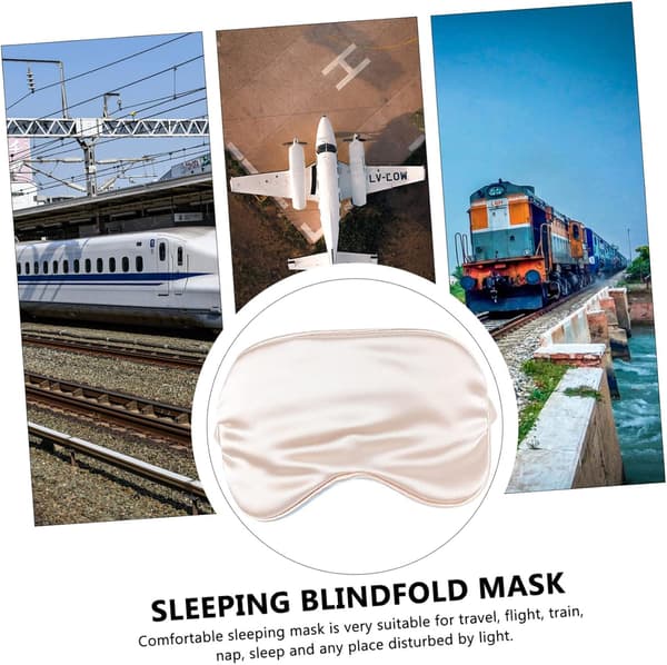 Sovmask, hårband och dragskoväska för kvinnor, ögonskyddsset