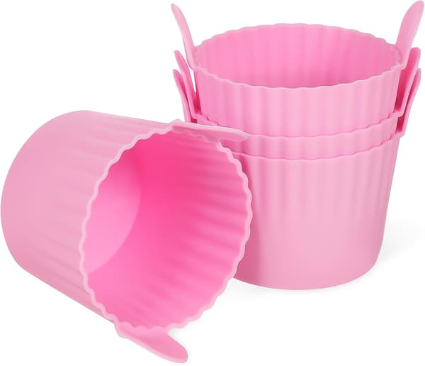 4 stk silikonmuffinsformer for airfryer-baking, non-stick solide cupcakeformer