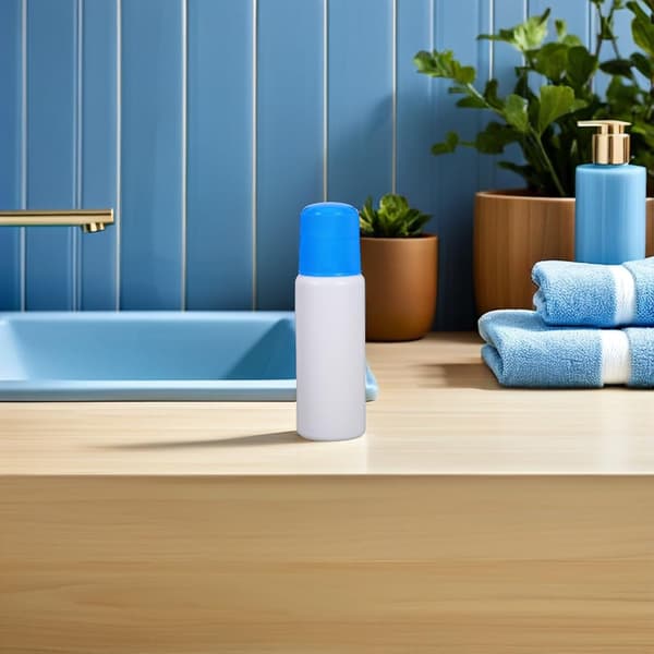 10 st 50 ml plastflaskor med vätskeapplikator med blå korkar svampspets reagensflaskor