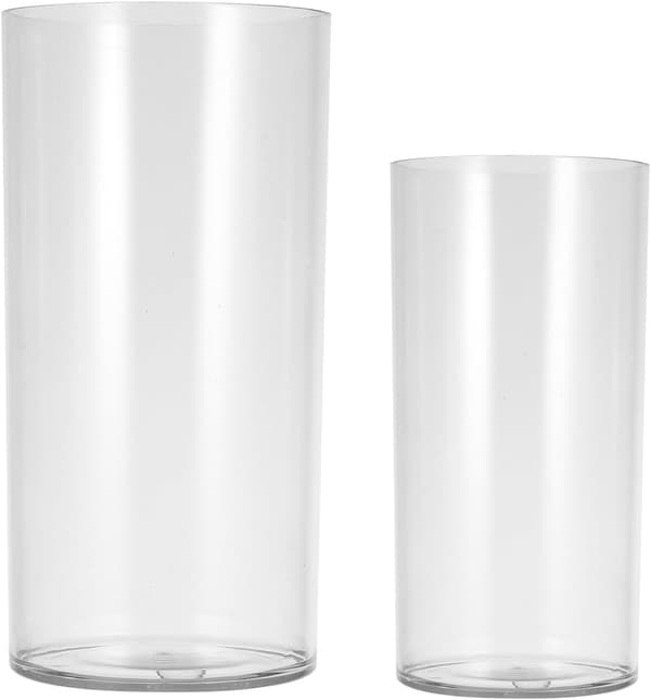 2-pack vasdekor blomvas cylindrisk PET-material modern enkel elegant stil heminredning