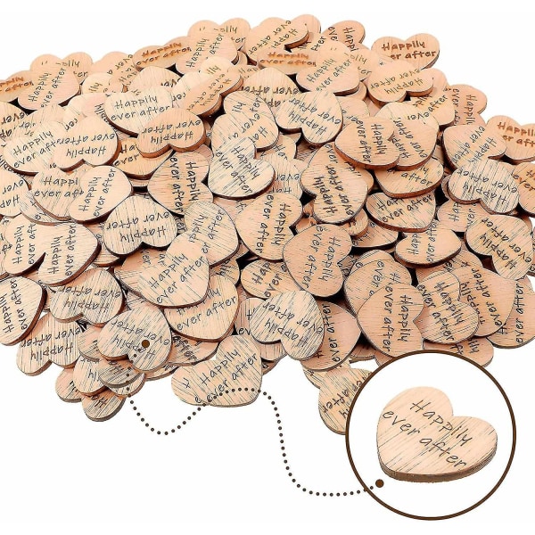 150pcs Mini Rustic Wooden Heart Wedding Decor