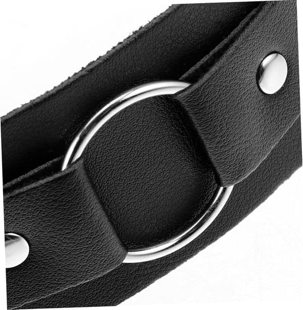 Läderarmband 2-delat set Svarta läderärmhållare Elastiska armbindlar