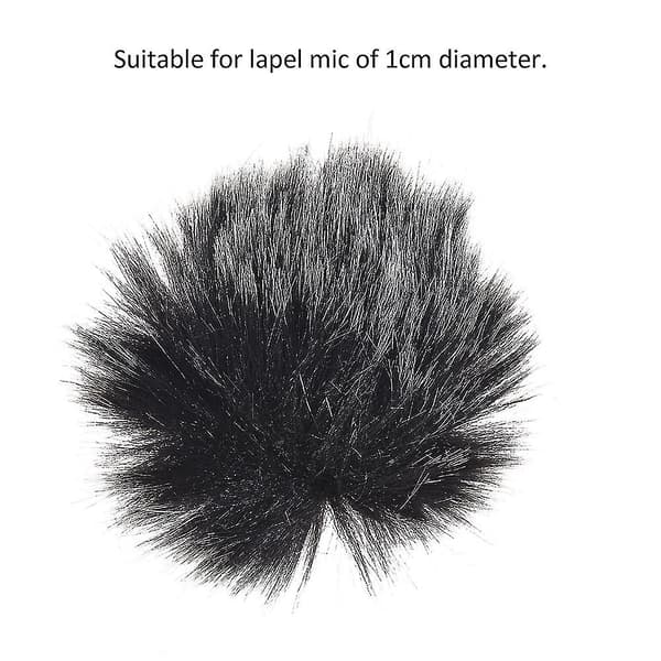 Furry Utomhus Mikrofon Vindskydd Muff Mini Lapel Lavalier Mikrofon Vindskydd, 3-pack