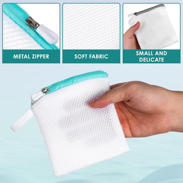 8 st Mini Delicates Bags Mesh Tvättväskor 7.5x9.5inch Polyesternätmaterial Skyddar