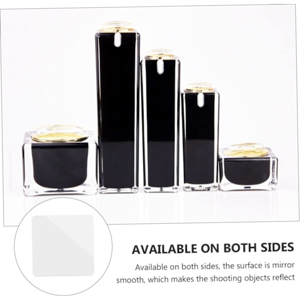 Akryl Foto Rekvisitter Speilrefleksjonstavle 25x25CM Hvite Hjemmepynt