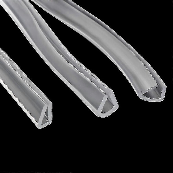 2 Meter U-formet Gummikant Tetningslist Dusjdør Glass Holdbar Tetningsbånd Kantbeskytter Værstetning Flere Størrelser 8x7mm
