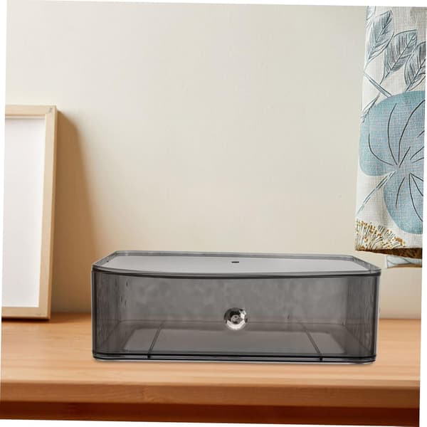 Makeup Organizer Plast Opbevaringsboks Stor Kapacitet Makeup Holder Grå Sølv Organizer til Hjemmet