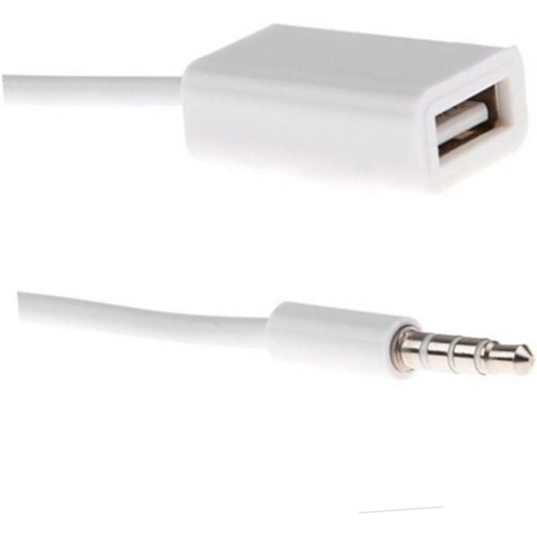 3,5 mm:n uros Aux - USB-sovitinkaapeli autostereoiden USB-äänimuunninta varten